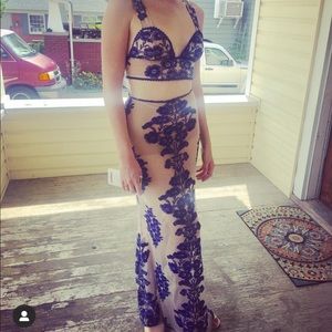 Two piece For Love & Lemons skirt & bralette RARE